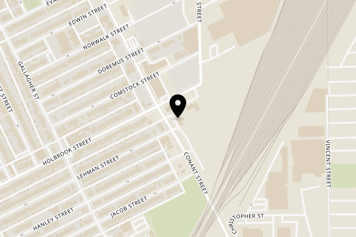 Map showing the location of Blazin’ Grill Hamtramck on 9240 Conant in Hamtramck